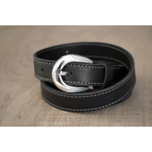 CEINTURE CUIR NOIR | La fine